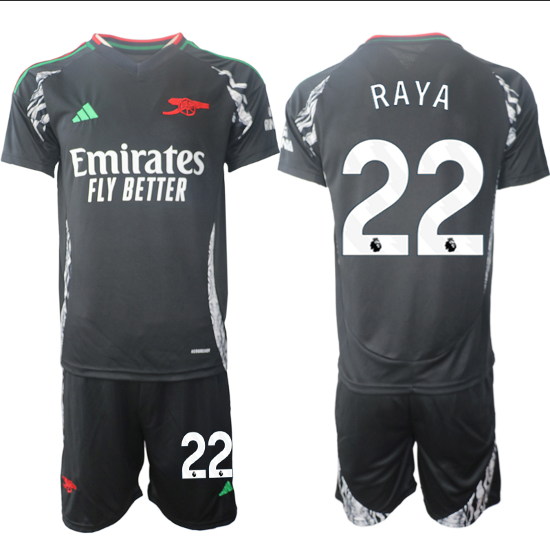 Men 2024-2025 Club Arsenal away Black #22 Soccer Jersey->arsenal jersey->Soccer Club Jersey